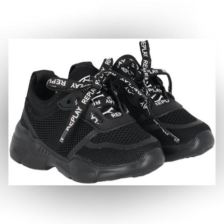 נעלי REPLAY לילדים (מידות 21-39) לוגו בשרוכים 