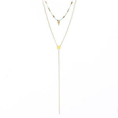 שרשרת רוקי - תכלת זהב