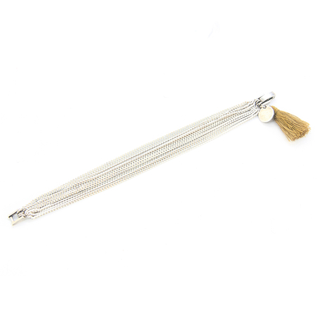 צמיד אינדיאני - לבן כסף 