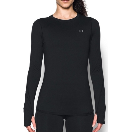 חולצת אנדר ארמור Under Armour Women's Black ColdGear Armour Crew 