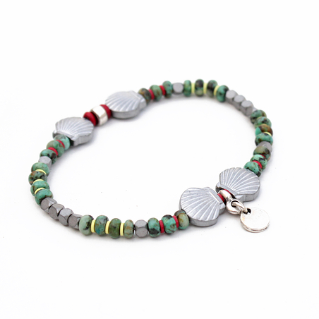 צמיד אריאל - טורקיז כסף