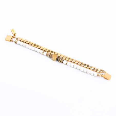 צמיד ארבל - לבן, זהוב