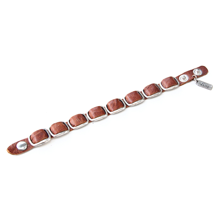 צמיד ענת - חום, כסף 