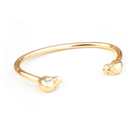 צמיד גולגולות - זהב