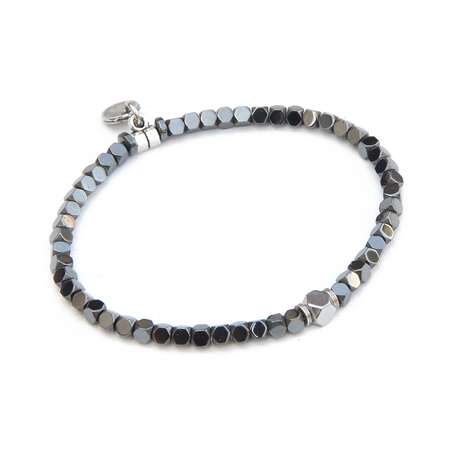 צמיד המטייט אלבה - שחור מטאלי, כסף