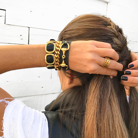 קומבינציית צמידים - גולדן גירל