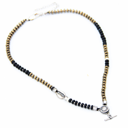 שרשרת ניקי מהדורה - כסף 925 - שחור, לבן