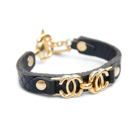 צמיד ג'יזל זהוב - שחור