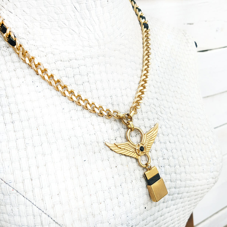 שרשרת נשר קצרה - זהובה