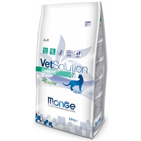 MONGE VetSolution מונג' וט סולושן דיאבטיק מזון רפואי לחתולים 1.5 ק