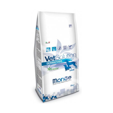 MONGE VetSolution מונג' וט סולושן דרמטוזיס מזון רפואי לכלבים עם בעיות עור 12 ק