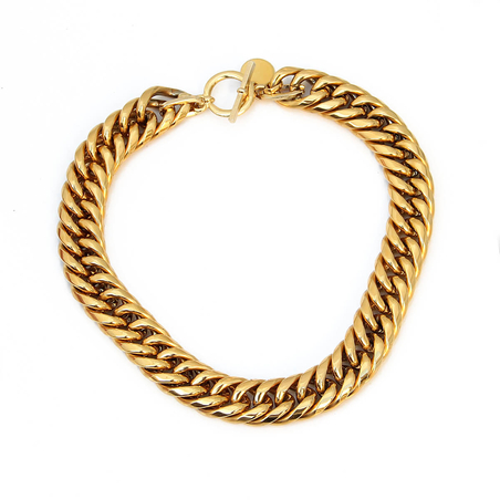 שרשרת גורמט עבה - זהובה  