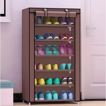 ארון נעלים 6 קומות אפור