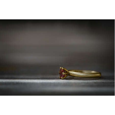 טבעת   פרח אבן טורמלין