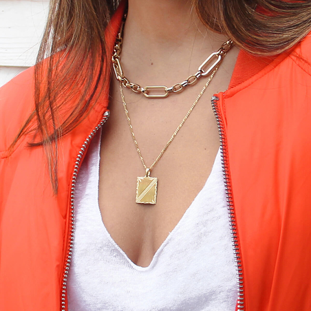 קומבינציית שרשראות אלישיה - זהוב 