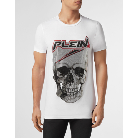   T-shirt Platinum Cut Round Neck Space Plein ‏- PHILIPP PLEIN