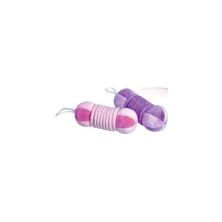 צעצוע בד עם קפיץ ופעמונים