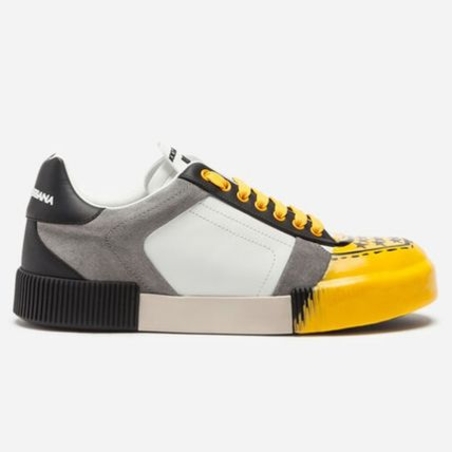 MIAMI SNEAKERS IN TWO-TONE CALFSKIN NAPPA