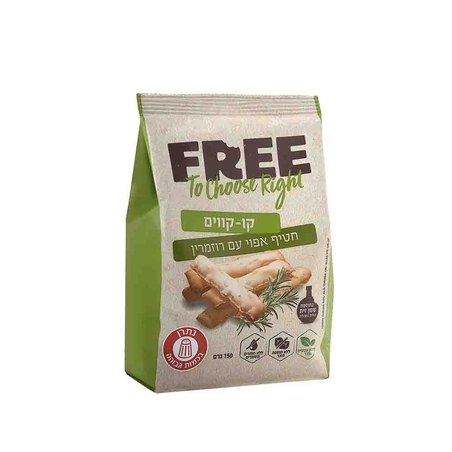 FREE פרי קו-קווים חטיף אפוי עם רוזמרין 150 גרם
