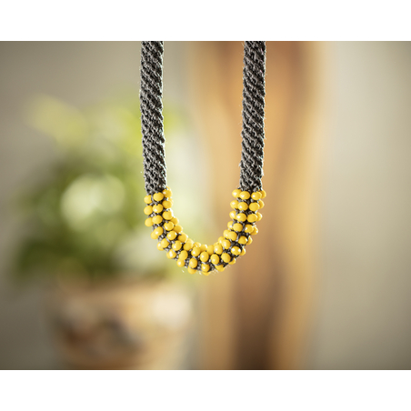  Gray and Yellow Necklace - Ayala
