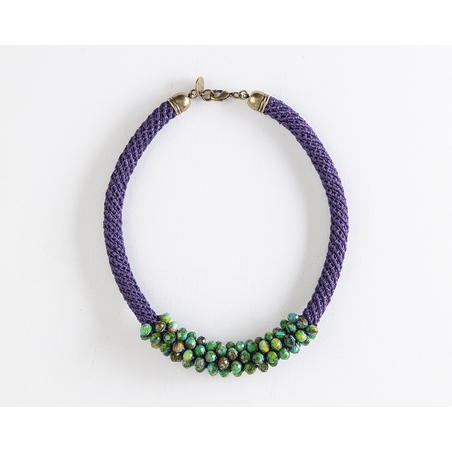 Purple / Green  Necklace - Ayala