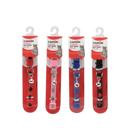 קולר חתול עם לבבות