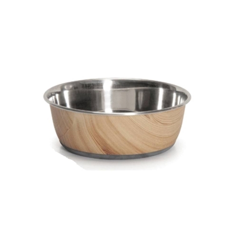 קערת נירוסטה דמוי עץ 1760 מל' 