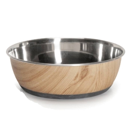 קערת נירוסטה דמוי עץ 2600 מל' 