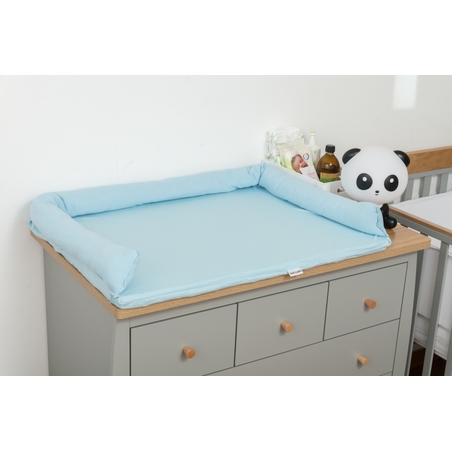 משטח החתלה| וופל ג'רסי תכלת