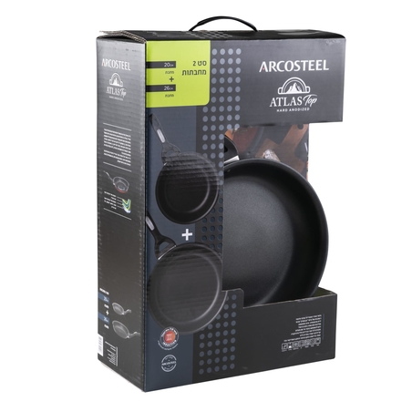 אטלס טופ סט 2 מחבתות 20+26 ס