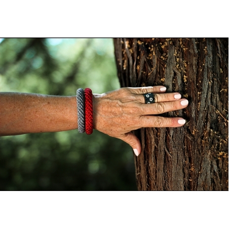 צמיד גליה | צמיד סרוג | צמיד אדום