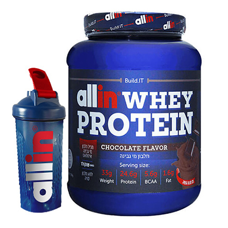 אבקת חלבון מי גבינה בטעם שוקולד בשילוב איזולאט 2.27 קילו + <b>שייקר מתנה</b>