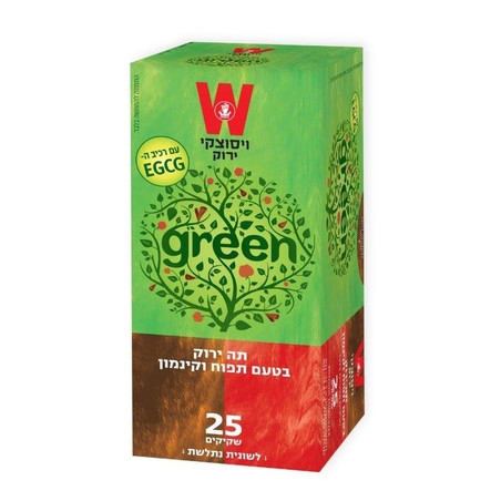 תה ירוק בטעם תפוח וקינמון