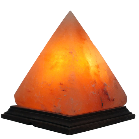 מנורת גביש מלח הימלאיה בצורת פירמידה