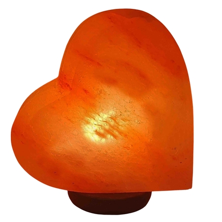 מנורת גביש מלח הימלאיה בצורת לב