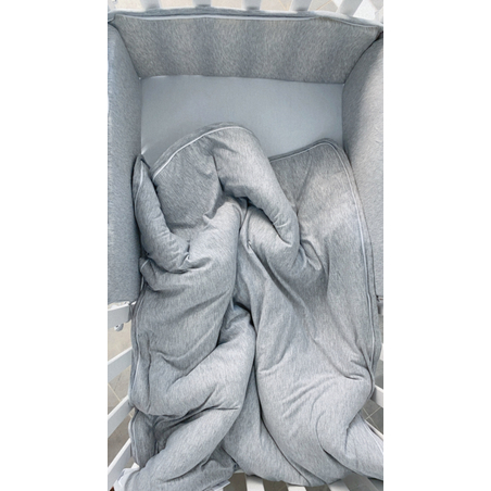 שמיכת חורף לעריסה | אפור מלאנז basic