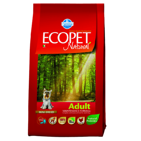 ECOPET ADULT MINI BREED אקופט מזון לבוגר מגזע קטן 2.5 ק
