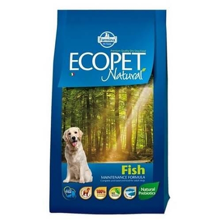 ECOPET ADULT FISH אקופט מזון לבוגר בטעם דגים 12 ק