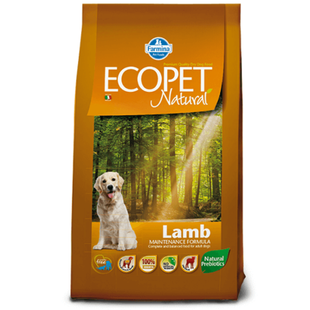 ECOPET ADULT LAMB אקופט מזון לבוגר בטעם כבש 2.5 ק