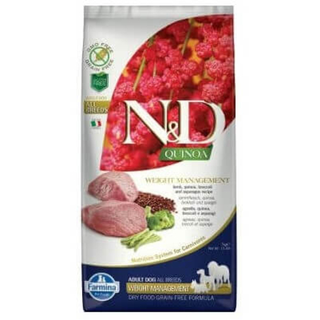 FARMINA N&D QUINOA נטורל אנד דלישס בוגר דיאט כבש, קינואה, ברוקולי ואספרגוס 2.5 ק