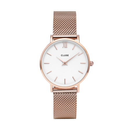 33 mm - CW0101203001  Minuit Mesh White, Rose Gold Colour