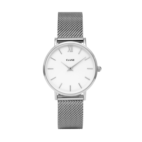 33 mm - CW0101203002  Minuit Mesh White, Silver Color