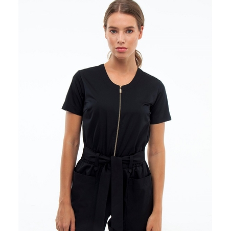 Zipped scrubs overall for women Black 27