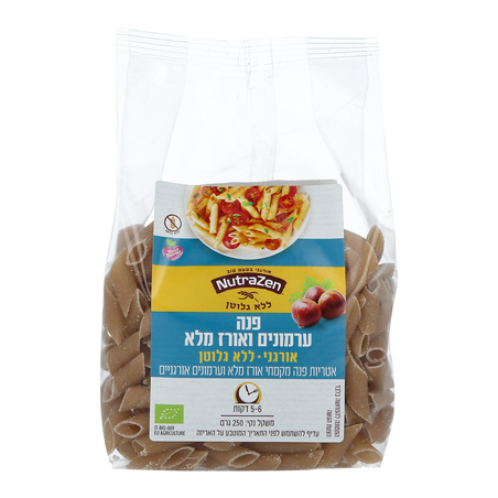 פסטה פנה ערמונים ואורז מלא 250 גרם