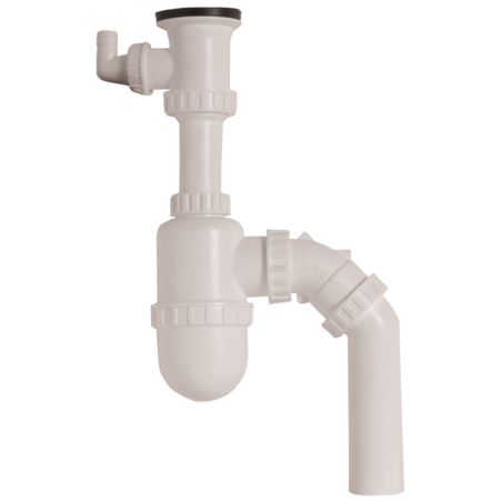 סיפון לכיור מטבח + יציאה למדיח 