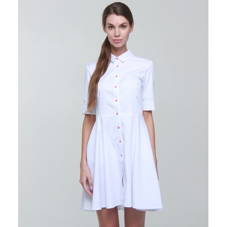 שמלת מדים מעוצבת צבע לבן 119