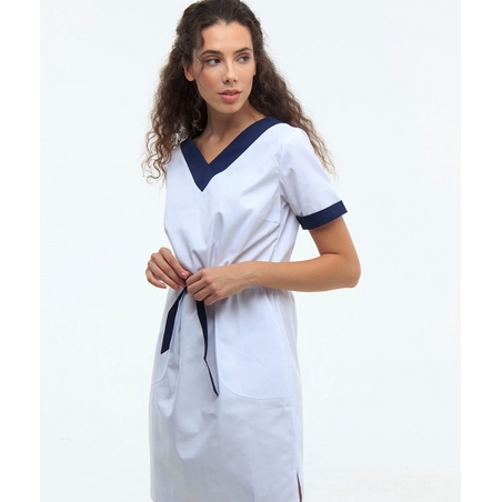 Scrubs dress White/Navy 130