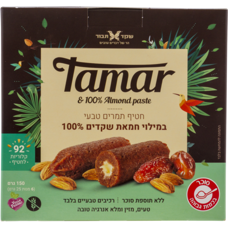 מארז חטיפי תמר במילוי חמאת שקדים 6*25 גרם 