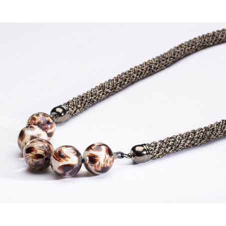 שרשרת ברוריה | תכשיט 5 אלמנטים | תכשיט שחור זהב 