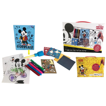 ערכת צביעה עם עטיי ספריי מיקי